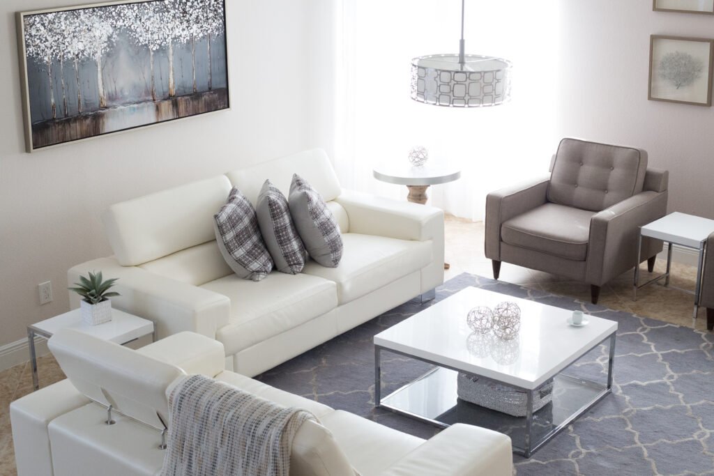 Comfortable living room with warm tones, simple furniture, and soft lighting inspired by practical living room ideas