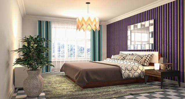 Elegant master bedroom decor with a spacious bed, coordinated bedding, soft lighting, and a refined modern interior design
