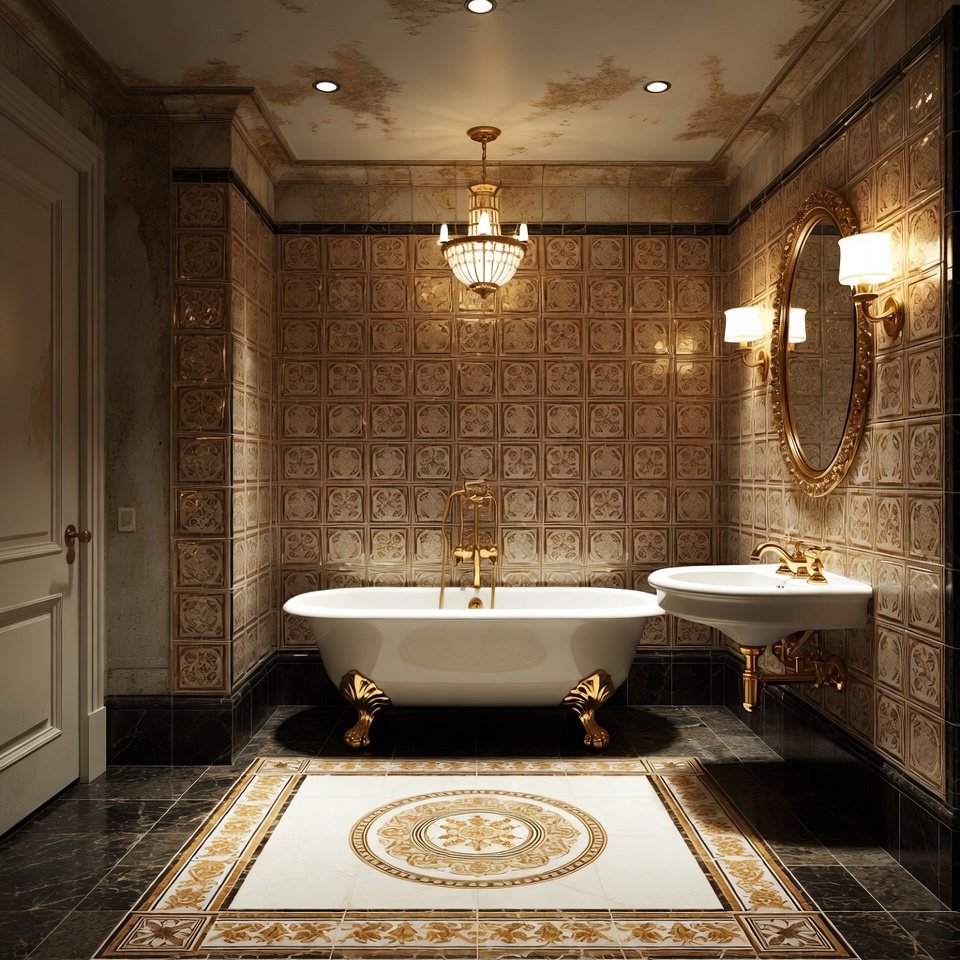 Stylish bathroom design idea featuring a modern vanity, elegant mirror, textured wall tiles, and a glass shower enclosure.