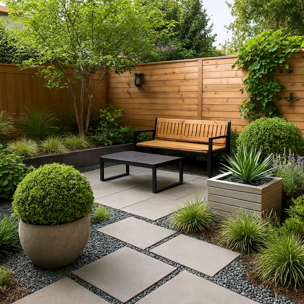 small backyard decorative garden ideas USA modern outdoor space