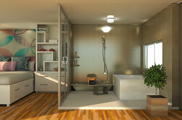 Bathroom remodel with modern vanity, walk-in shower, and elegant tile finishes