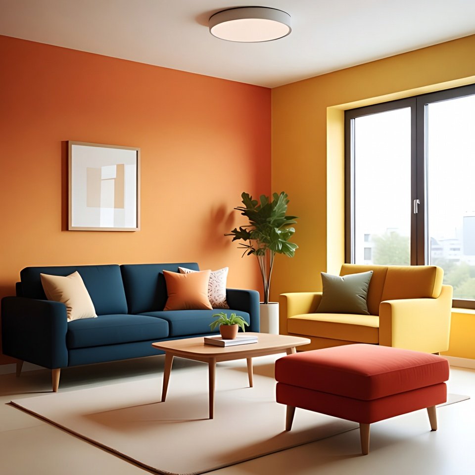 Stylish modern living room with decorative wall art, cozy seating, and elegant interior design ideas