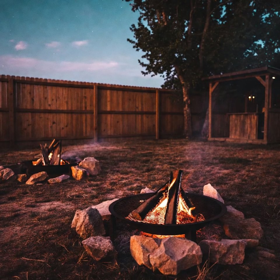 Front yard garden with neatly trimmed hedges, colorful flower beds, and a paved walkway leading to the house entrance.