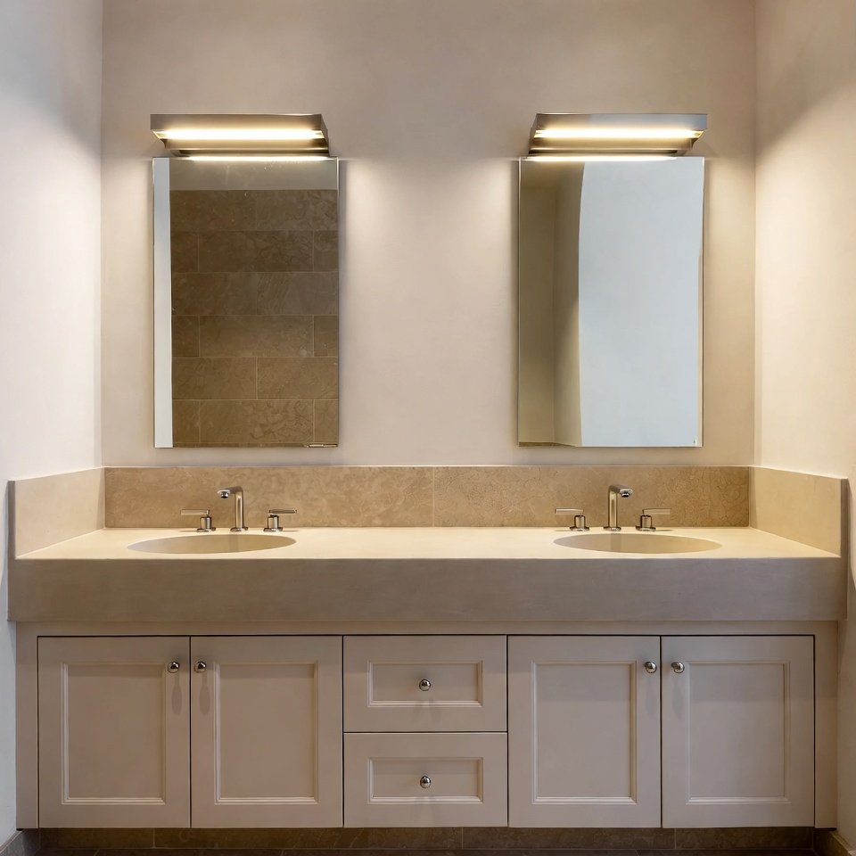 Modern bathroom vanity with 18–22 inch depth, sleek design, and functional storage for compact spaces