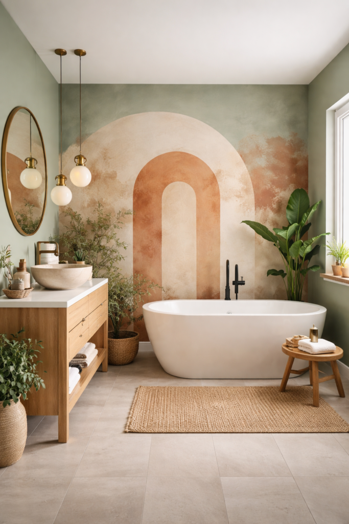 Modern bathroom with painted walls, sleek vanity, glass shower, and minimalist decor showcasing ideas on remodelling a bathroom