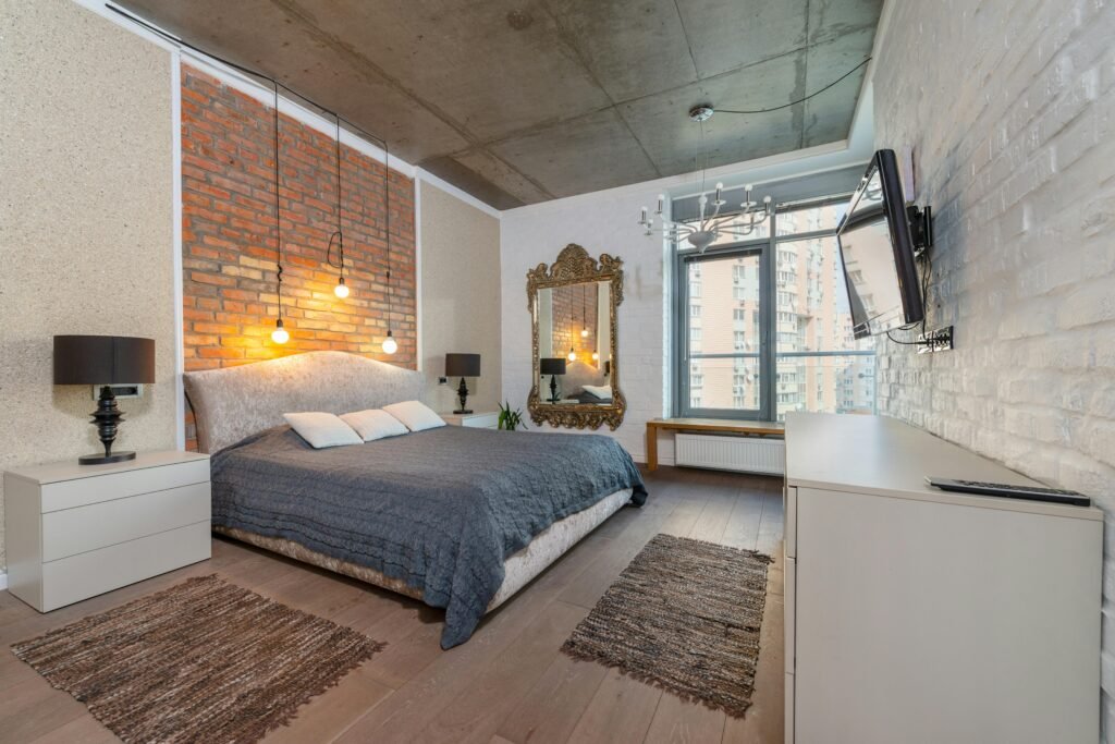 framed wall art styled for bedroom inspiration on clean modern wall