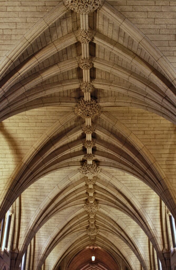 Vaulted coffered ceiling ideas with elevated beams, recessed panels, and a spacious design that enhances architectural beauty.