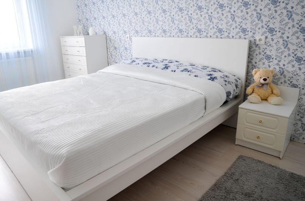 Most affordable bedroom furniture sets 2026 displayed in a simple bedroom with matching bed frame, nightstands, dresser, and clean modern decor