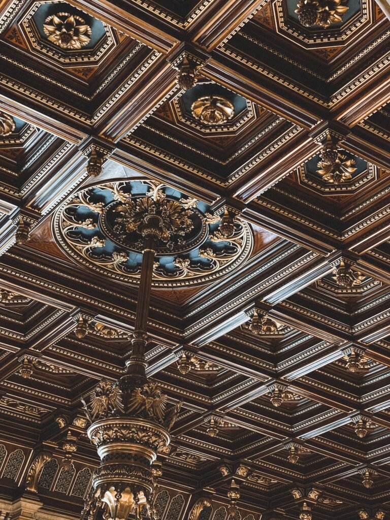 Coffered ceiling ideas with luxury coffered ceiling designs featuring elegant recessed panels, detailed molding, premium finishes, and statement lighting.