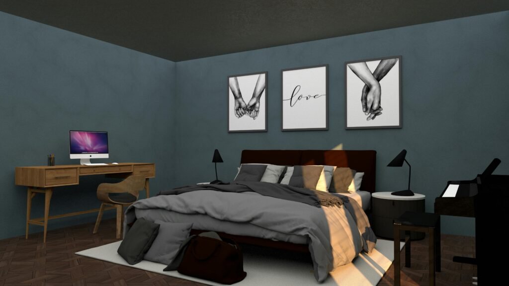 Affordable house in the USA featuring bedroom decorating ideas with updated drawer pulls, cabinet handles, and modern hardware for a refreshed look.